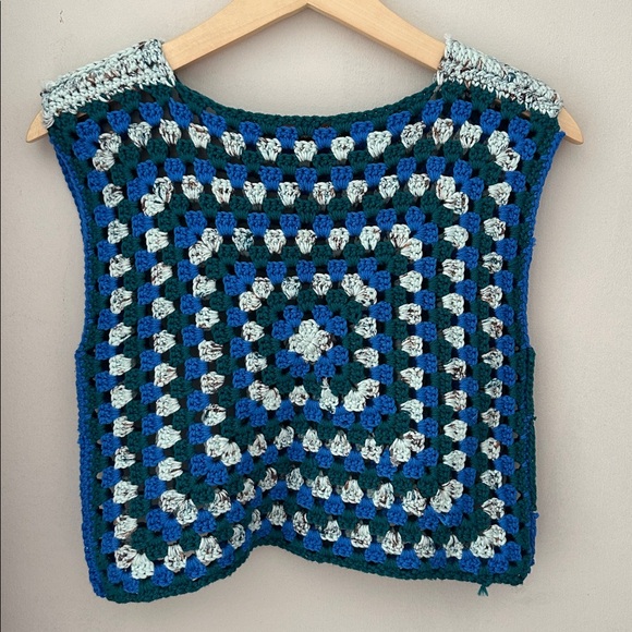 Handmade Crochet Granny Square Vest Top - Picture 4 of 4